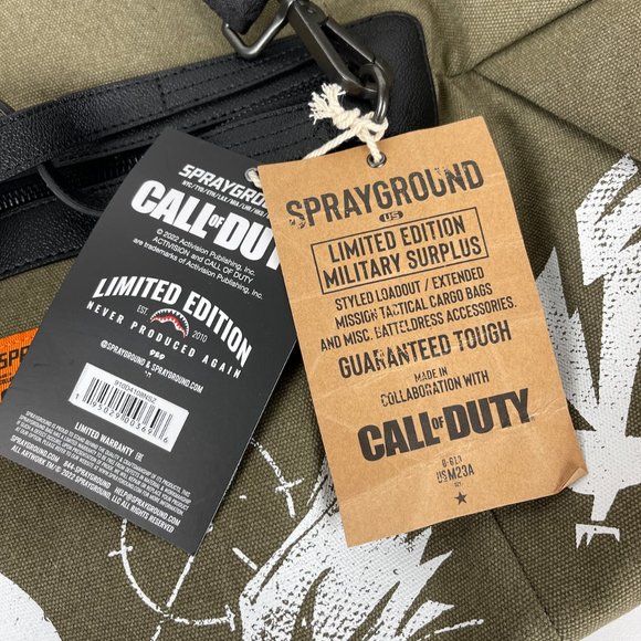 New Sprayground Call of Duty Shark Torpedo Duffle Bag - Picture 10 of 12